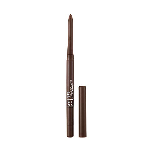 3INA MAKEUP - The 24H Automatic Eyebrow Pencil 579 - Dark brown - 24H Longwearing Waterproof Formula with Built-In Sharpener - Fuller Looking Brows - Precise Tip - Vegan - Cruelty Free