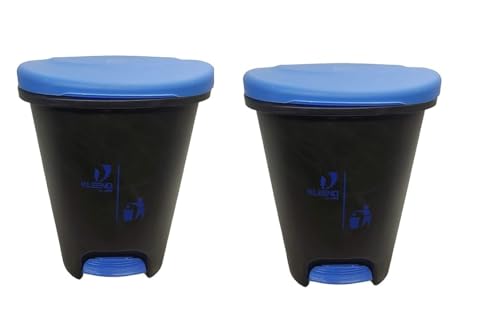 Image of Cello Plastic Pedal Step-On Garbage Dustbin 50 Ltr,Blue /Blue (COMBO)