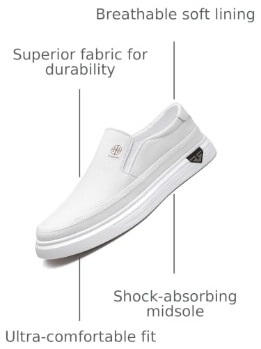 Image of Trsorini Mens Casual Shoes Soft Comfortable Flat Lightweight Moccasin Classic Breathable Leather Men's Shoes