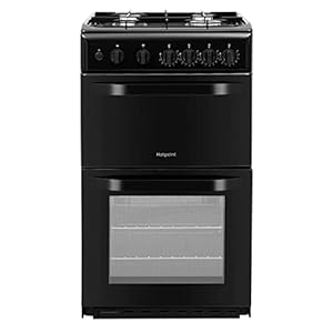 Hotpoint 50CM HD5G00KCB/UK Gas Double Freestanding cooker – Black