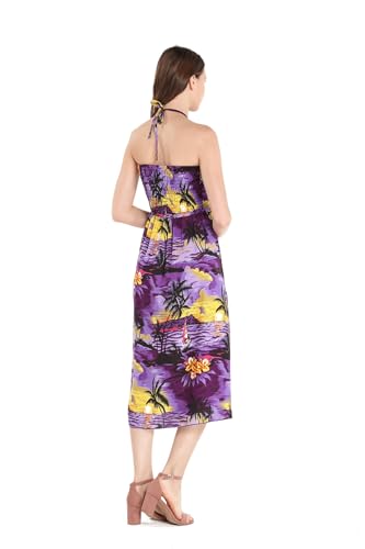 Image of Women's Hawaiian Luau Halter Dress in Signature Prints