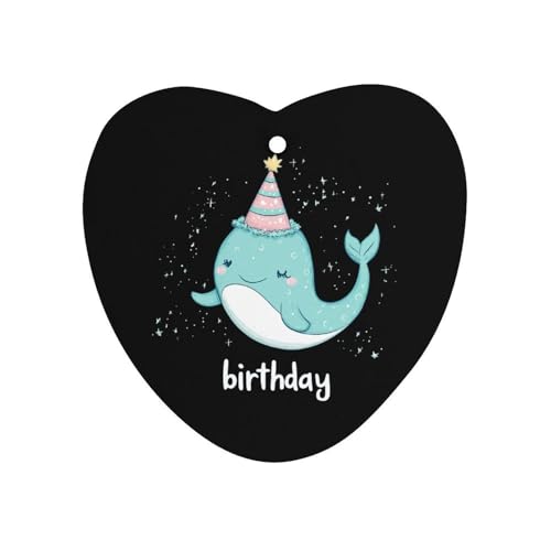 Narwhal Birthday Car Air Freshener Hanging Aromatherapy Tablets for Car Accessories Love form