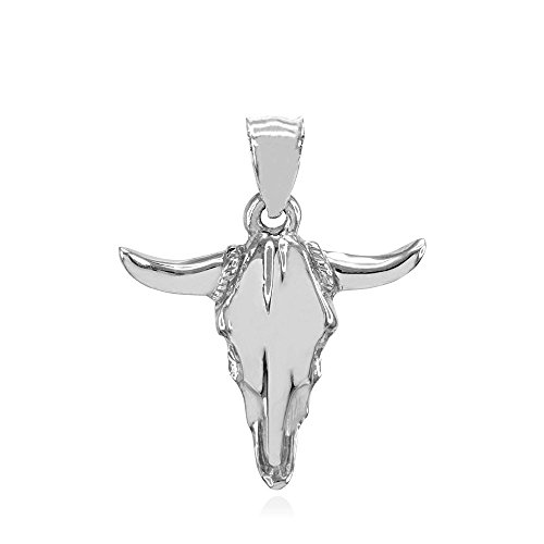 Claddagh Gold Solid 925 Sterling Silver Bull Head Charm Pendant