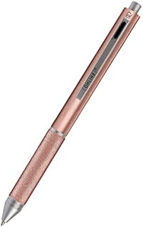 Online Multipen 4-in-1 | ballpoint pen & pencil | multifunctional metal pen | 3 pen points in blue, black, and red, mechanical pencil lead | incl. rubber, color rosegold