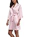 The Bund Women's Short Kimono Robes for Maid of Honor Light-Pink S Size