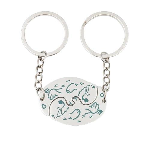 CZFSWT 1 Pairs Otter Keychain, Matching Keychains for Couples, Otter Gifts for Women Suitable for Celebrating Anniversaries or Special Occasions