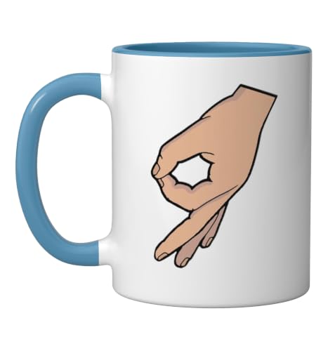 Taza cerámica Blue/White 11 onzas miniatura 1