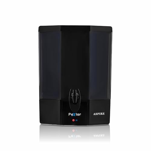 Pexlar Aspire RO Water Purifier for Home | High TDS Removal up to 2000 PPM | Borewell & Hard Water Solution | 12.5 LPH | Compact Black Design - For Indian Homes