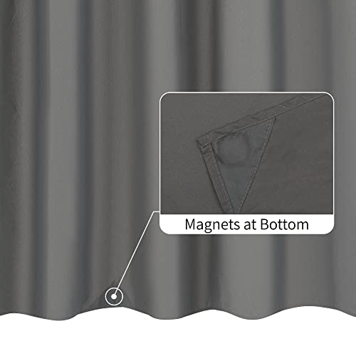 Image of ALYVIA SPRING Stall Waterproof Shower Curtain or Liner Dark Gray, 36x72