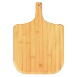 Pizza peel, 12' natural bamboo pizza paddle, Essential accessories for indoor Outdoor Ovens, baking homemade pizza, cutting board, Cheese, Serving Pizza, Bread, Cookies & More, Eco-Friendly & Durable