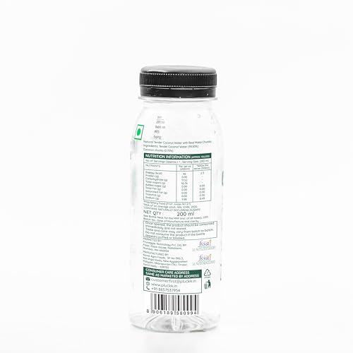Image of Pluckk 100% Natural Tender Coconut Water with Real Malai Chunks - Hydration With Potassium & Electrolytes, 200 ml |No Preservatives | No Concentrates