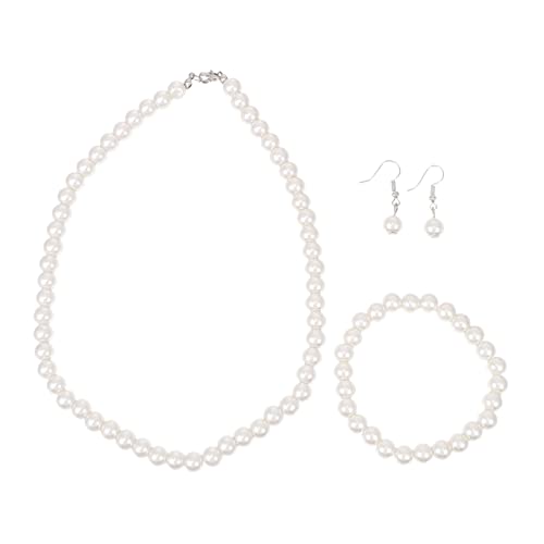 USHOBE 1 Conjunto De Joias Conjunto De Três Peças Pulseiras Da Moda Pulseira De Colar De Pérolas Art