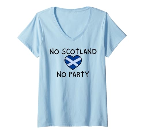 Womens No Scotland No Party V-Neck T-Shirt
