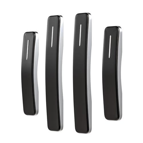 Car Door Protection Vehicle Edge Guard Protector for Safer Parking, Bumps, Scratches, Dings, Universal Fit, Self Adhesive Door Sticker, 4 Piece, Black