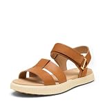 Sorel Sandales plates Ona Ave avec sangle de cheville pour femme, thé glacé/gomme, pointure 44, pointure 43