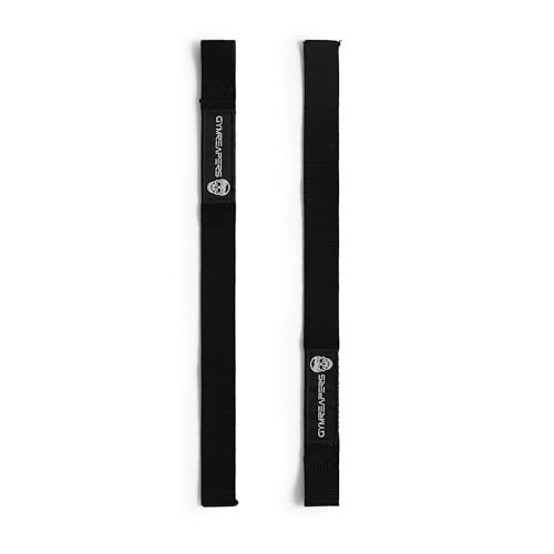 Image of Lifting Wrist Straps For Weightlifting, Bodybuilding, Powerlifting, Strength Training, & Deadlifts - Padded Neoprene with 18 inch cotton (Black - No Padding)