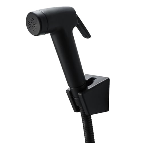 Bidé de mano negro de ABS con kit de grifo para inodoro y manguera BD544