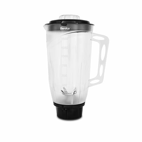 Image of Benito Nova Transparent Polycarbonate Juicer Jar (1.5L) for Mixer Grinder - Compatible with 4-Teeth Coupler & Dual Locking System.