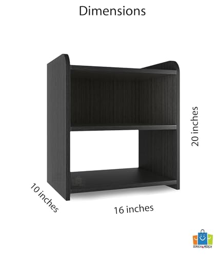Image of CraftOnline Living Room Nightstand, Decorative End Table for Living Room Bedroom, Bedside Table, White, 25D x 40W x 50H Centimeters