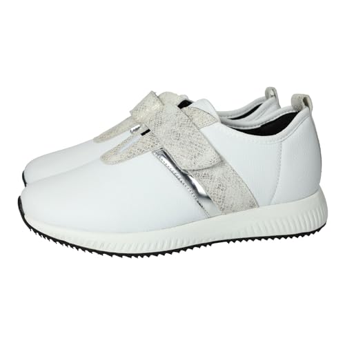 DOCTOR CUTILLAS 87225 Deportivas Blanco, Velcro y Plantilla Extraible Acolchada, Forro AloeVera, Piso Antideslizante, Hechos en España Mujer Deportivos Blanco 39