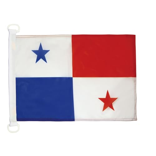 Image of Panama NAUTICAL Flag 18'' x 12'' - Panamanian flags 30 x 45 cm - Banner 12x18 in for boat - AZ FLAG