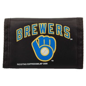 Rico Mlb Mil.Brewers Glove Logo Nylon Trifold Wallet