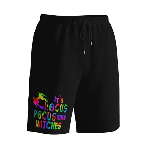 Its Hocus Pocus Time Witches Men's Quick-Dry Board Shorts 7" - Swim Trunks Summer Hawaii Beach2