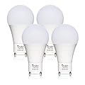 Simba Lighting LED GU24 A19 Light Bulb 9W 60W to 75W Replacement (4 Pack) 120V 2 Prong Twist and Lock Base for Ceiling Lights, Pendants, Outdoor Lanterns, Floor Lamps, Non-Dimmable, 2700K Warm White