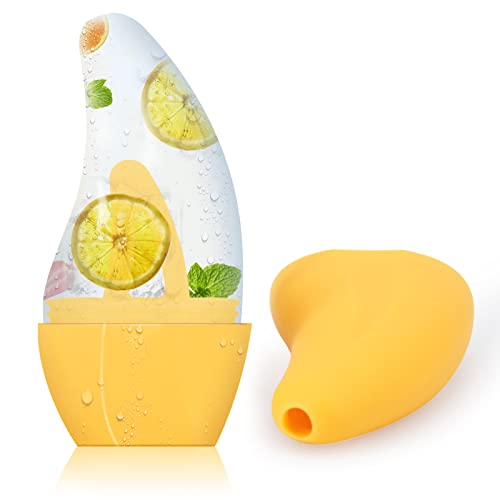 Rodillo facial de hielo para cara y ojos, rodillo facial de hielo para cara y ojos, aprieta los poros, bolsas de ojos desinfladas, ilumina la piel (amarillo) Cover