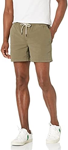 Amazon Essentials Men&#39;s Slim-Fit 5&#34; Pull-on Comfort Stretch Canvas Short (Previously Goodthreads)