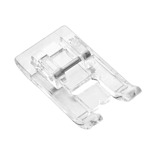 TISEKER 7mm Satin Stitch Presser Foot Transparent Buttonhole Foot for All Low Shank Snap On Singer, Brother, Babylock, Euro-Pro, Janome, Kenmore, White, Juki, New Home, Elna Sewing Machine #40110165