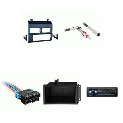 Chevrolet GMC CK Truck 88-94 Alpine UTE-63BT Single Din Radio Bundle Blue Dash Includes Pocket