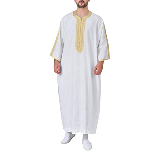 Caftan marocain homme noir pour peignoir de bain ou déguisement Aladin
