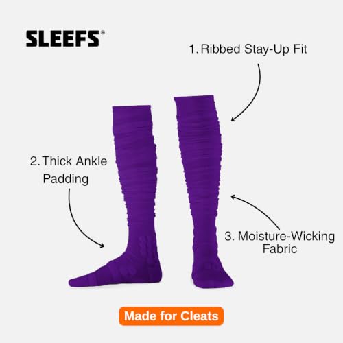 Image of SLEEFS Padded Football Socks for Anti-Blister and Cleat-Ready Fit