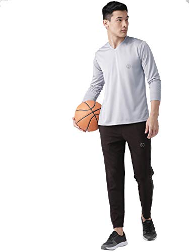 Image of CHKOKKO Men's Polyester V Neck Full Sleeves Sports Gym Regular Fit T-Shirt