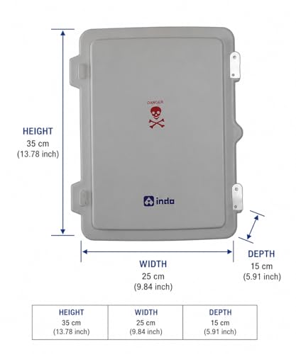Image of Junction Box | Waterproof Electronic Project Box Enclosure Case for Outdoor, Indoor | Suitable for Various Switch Boxes, Cabinets | Rot-proof & Rust Resistant (350 mm x 250 mm x 150 mm)