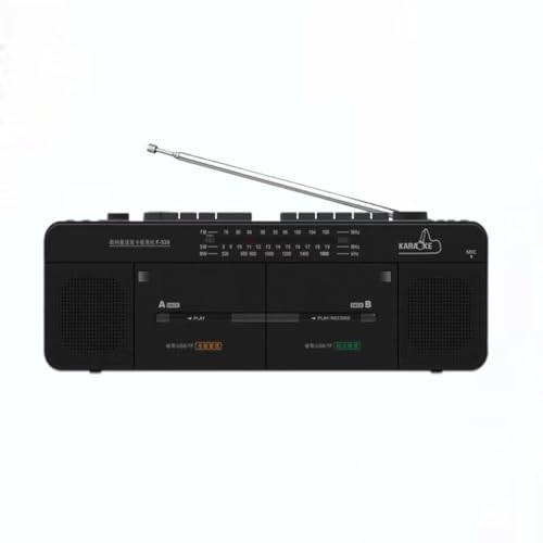 Doppio lettore di cassette con registratore | Radio FM/SW/AM e riproduzione di schede MP3/USB/TF | Registrazione e trascrizione one-touch per conversione da nastro a digitale