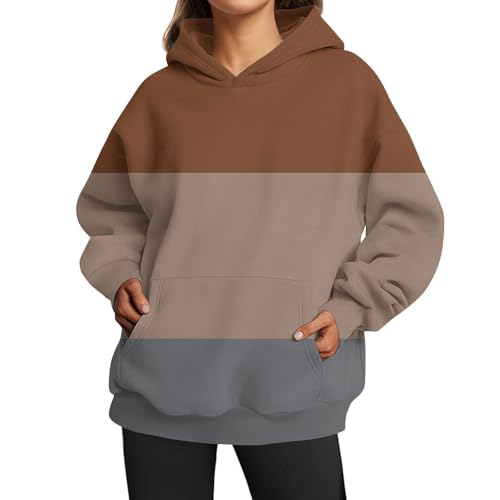 HOOUDO Sale Angebote Sale Angebote Damen Oversized Sweatshirts Hoodies Langarmshirts Pullover Herbstkleidung Mit Tasche Armband Mit Perle Pullover Damen Basic Baumwolle War Sale Angebote Bestellung