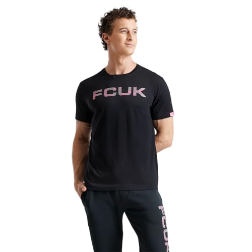 Image of FCUK Mens T-Shirt, black, S