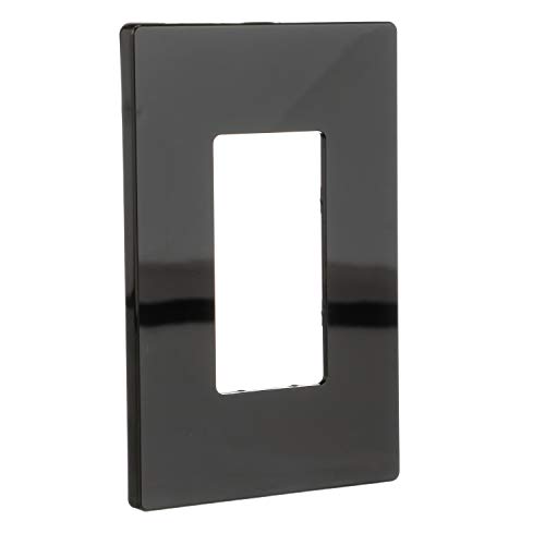 Image of Eaton PJS26BK Decorator Screwless Wallplate, 1-Gang, Black