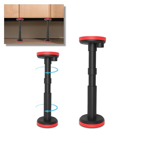 Zevmi Teleskopstützen Höhenverstellbar 18-45cm: 2 Stück Teleskop-Stützstange Verstellbar Stützsystem 400 Kg Gewichtskapazität Teleskopstütze für Schrank Waschbecken Sofa