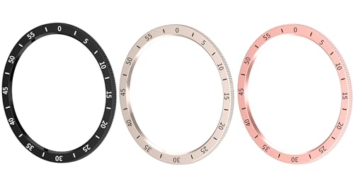 SHEAWA Galaxy Watch 6 Classic 47mm�p�x�[�� 3�Z�b�g �ی샊���O �P�[�X PC �A�N�Z�T���[ (�u���b�N+�X�^�[���C�g+���[�Y�S�[���h)