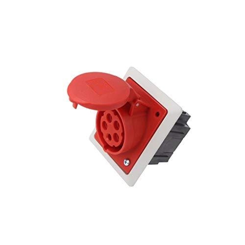 Connecteur 415-6PKR alimentation AC triphasées socle femelle 16A PCE prise triphasée encastrable