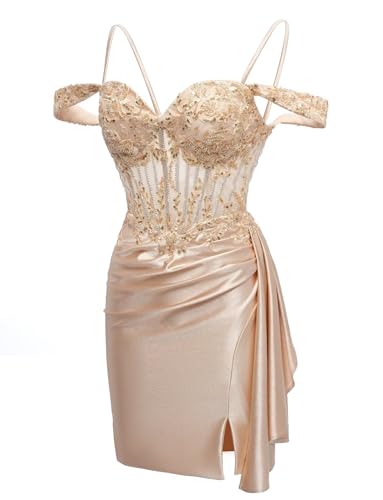 Off Shoulder Homecoming Dresses with Tail for Teens Sequin Cocktail Party Dress Hi0472