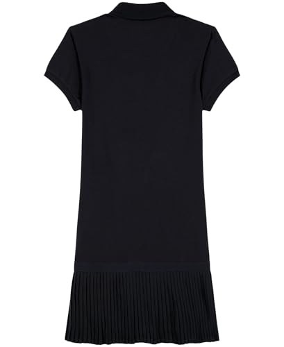 IZOD Girls' Juniors Uniform Short Sleeve Polo Dress, Stretch Pique Material, Dropwaist2