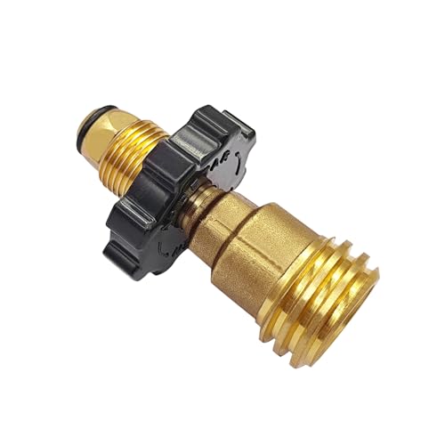 BesNPT Brass Propane Tank Adapter Universal Fit Adapter Converts POL to QCC1
