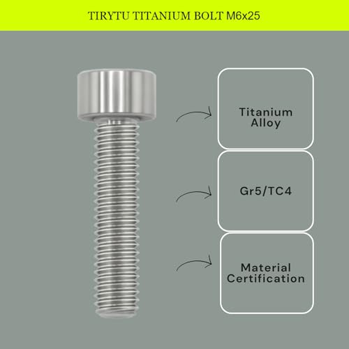 Image of M6x25 Titanium Bolts Socket Head Cap Screw, Natural Color, 4PC