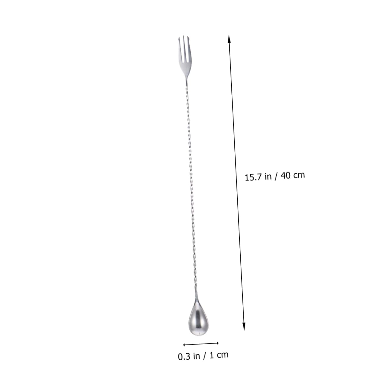 Amosfun 9 Piezas Cuchara De Acero Inoxidable Cucharas Mezcladoras De Mango Largo Cuchara De Coctel De Bar Silver