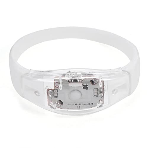 Dechoga LED-Armband, 8 Farben, Party, Konzert, Silikon, LED-Armband, Blitzlicht (Weiß) Cover