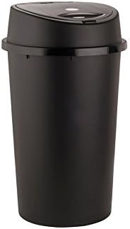 45 Litre HOME Black Plastic Touch Top Bin & Removable Lid